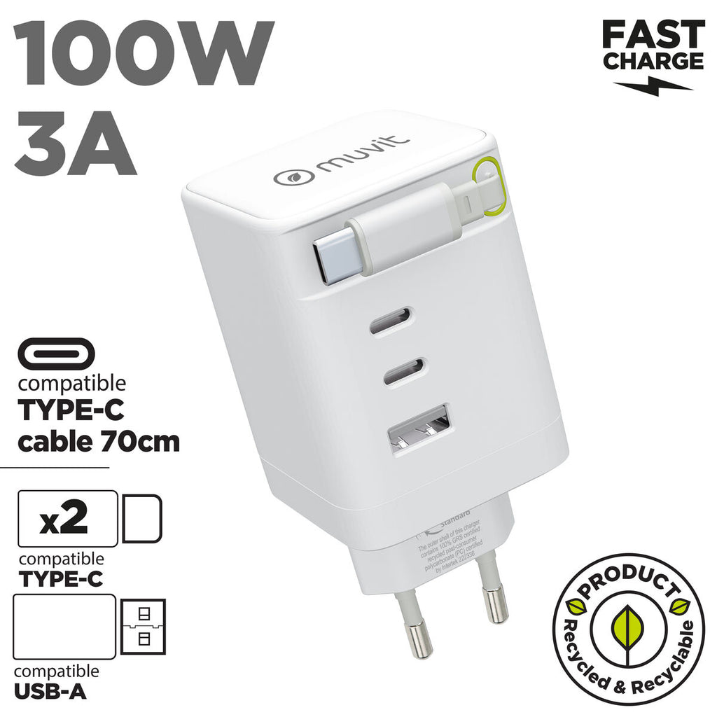 Wandladegerät Muvit MCACC0050 100 W
