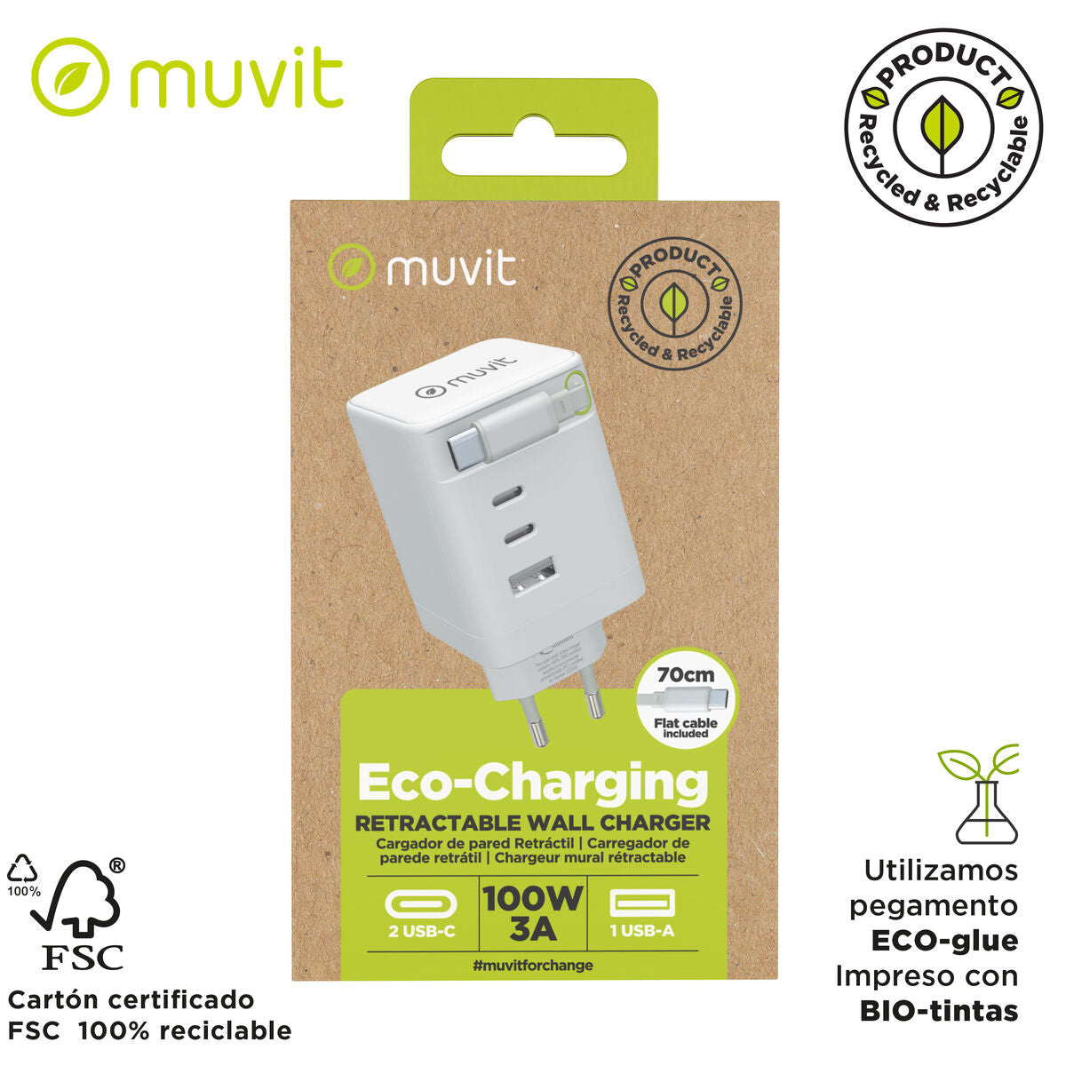 Wandladegerät Muvit MCACC0050 100 W