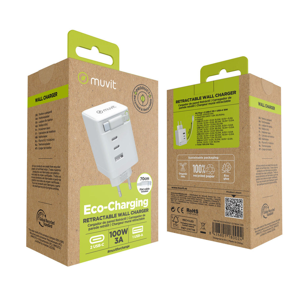 Wandladegerät Muvit MCACC0050 100 W