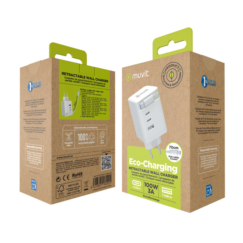 Wandladegerät Muvit MCACC0050 100 W