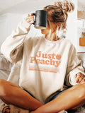 Gemustertes Rundhals-Sweatshirt für Damen