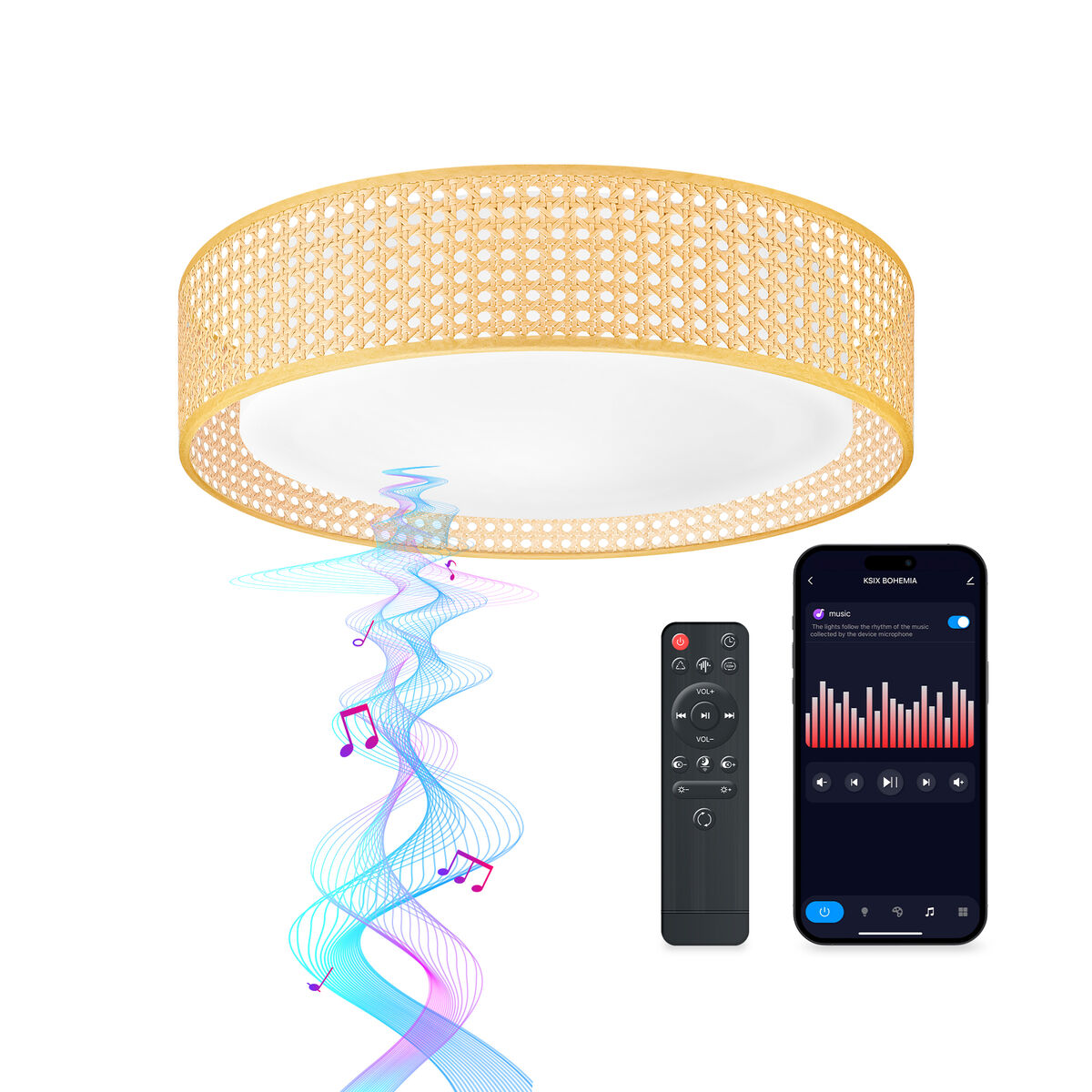 LED-Deckenleuchte KSIX Bohemia E 35 W 4000 Lm