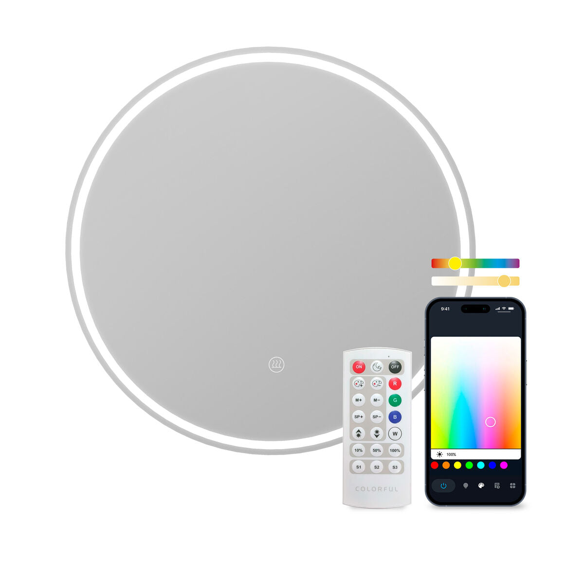 Badezimmerspiegel mit LED-Licht KSIX Oasis E 36 W 1000 Lm