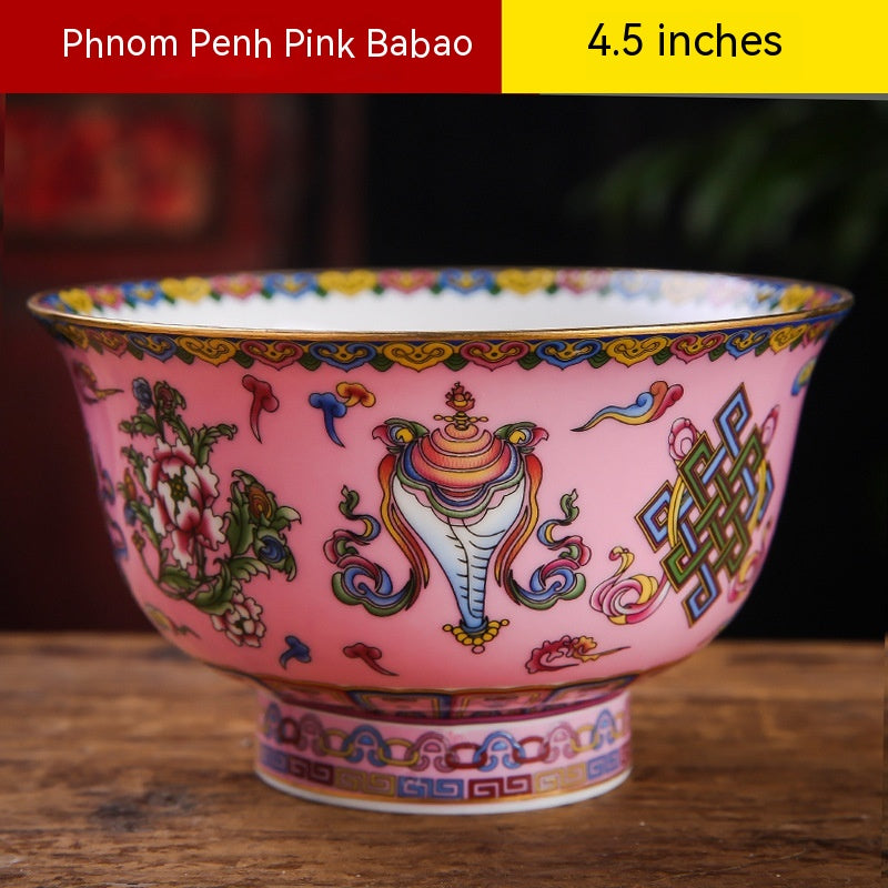 Jingdezhen Reisschale mit Goldrand, 4.5 Zoll – Bild 6 | LuxeStyle