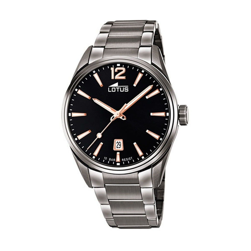 Herrenuhr Lotus /2 Schwarz Silberfarben