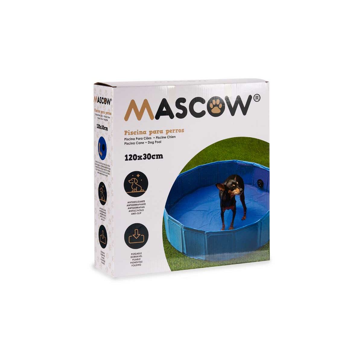 Schwimmbad Abnehmbar Mascow Blau 120 x 30 x 120 cm Haustiere
