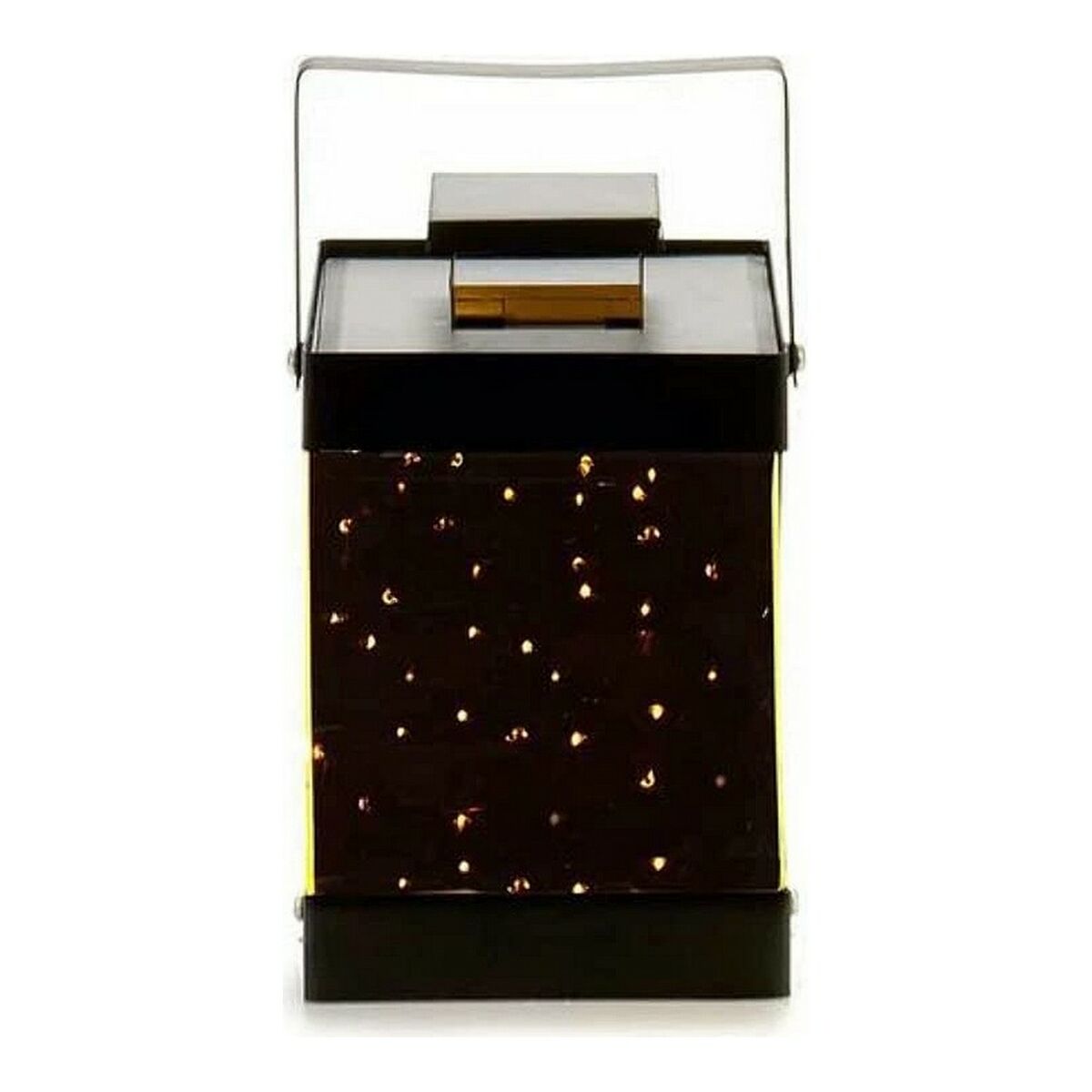LED-Laterne Gift Decor Schwarz Spiegel 12,5 x 18,5 x 12,5 cm Metall