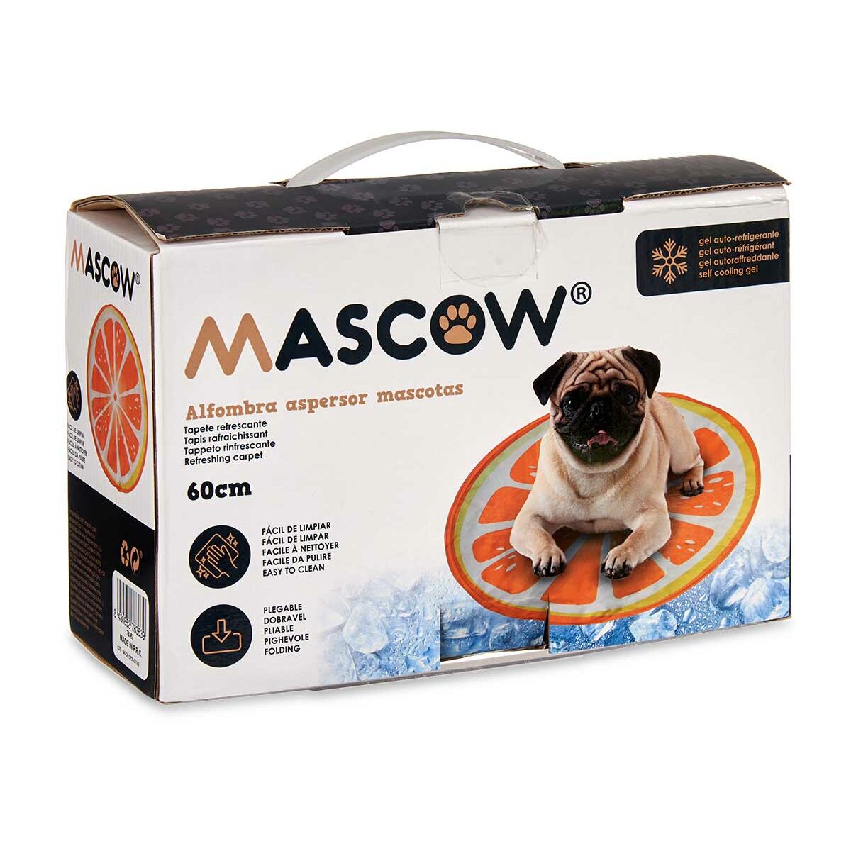 Kühlmatte für Haustiere Mascow Gelb Orange 59 x 1 x 59 cm