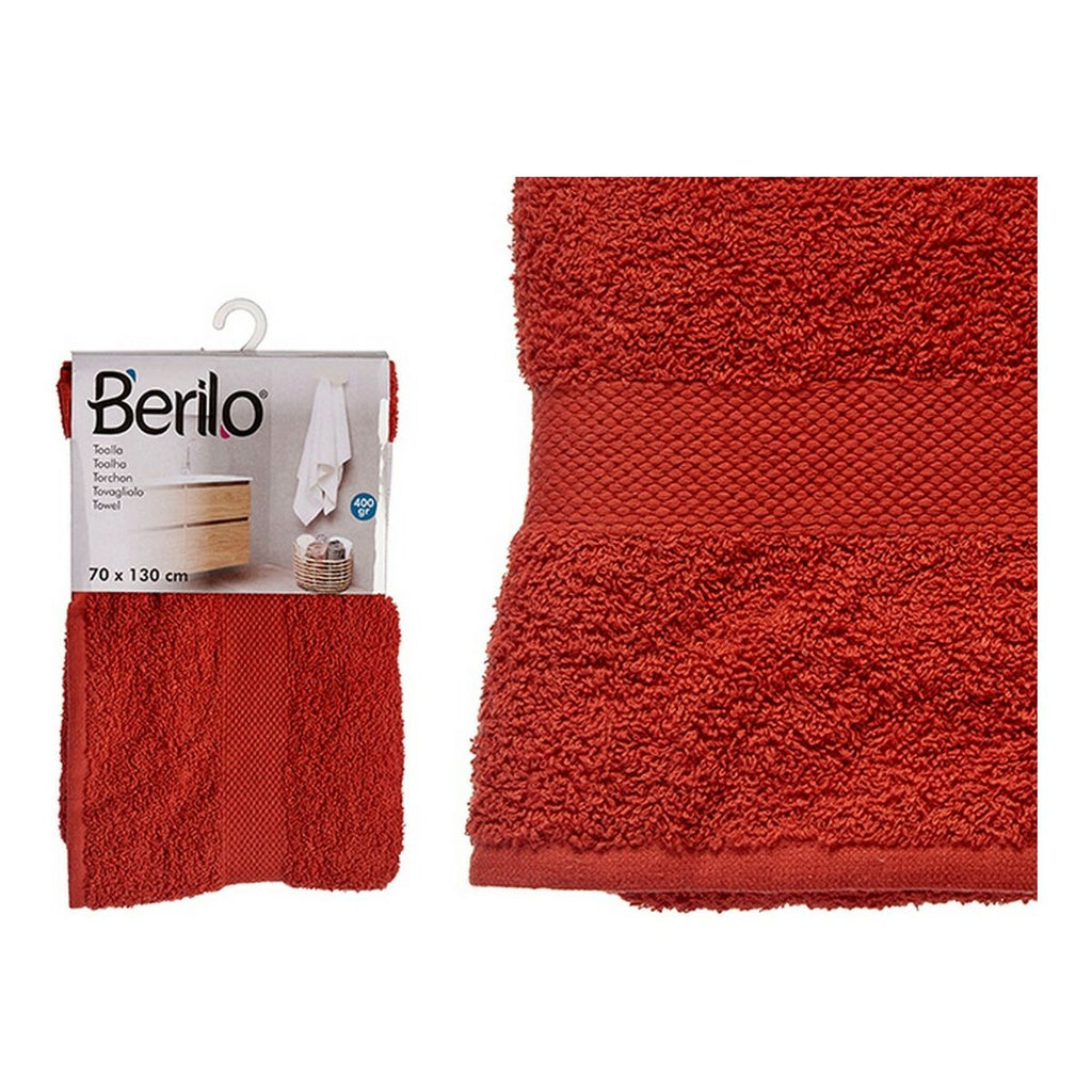 Ziegelrotes Badetuch: Farbe & Komfort pur geniessen