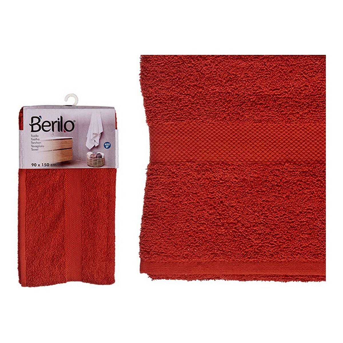 Ziegelrotes Badetuch: Farbe & Komfort pur geniessen