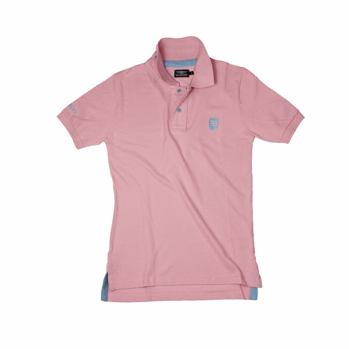 Herren Kurzarm-Poloshirt Bobroff Rosa – LuxeStyle Schweiz