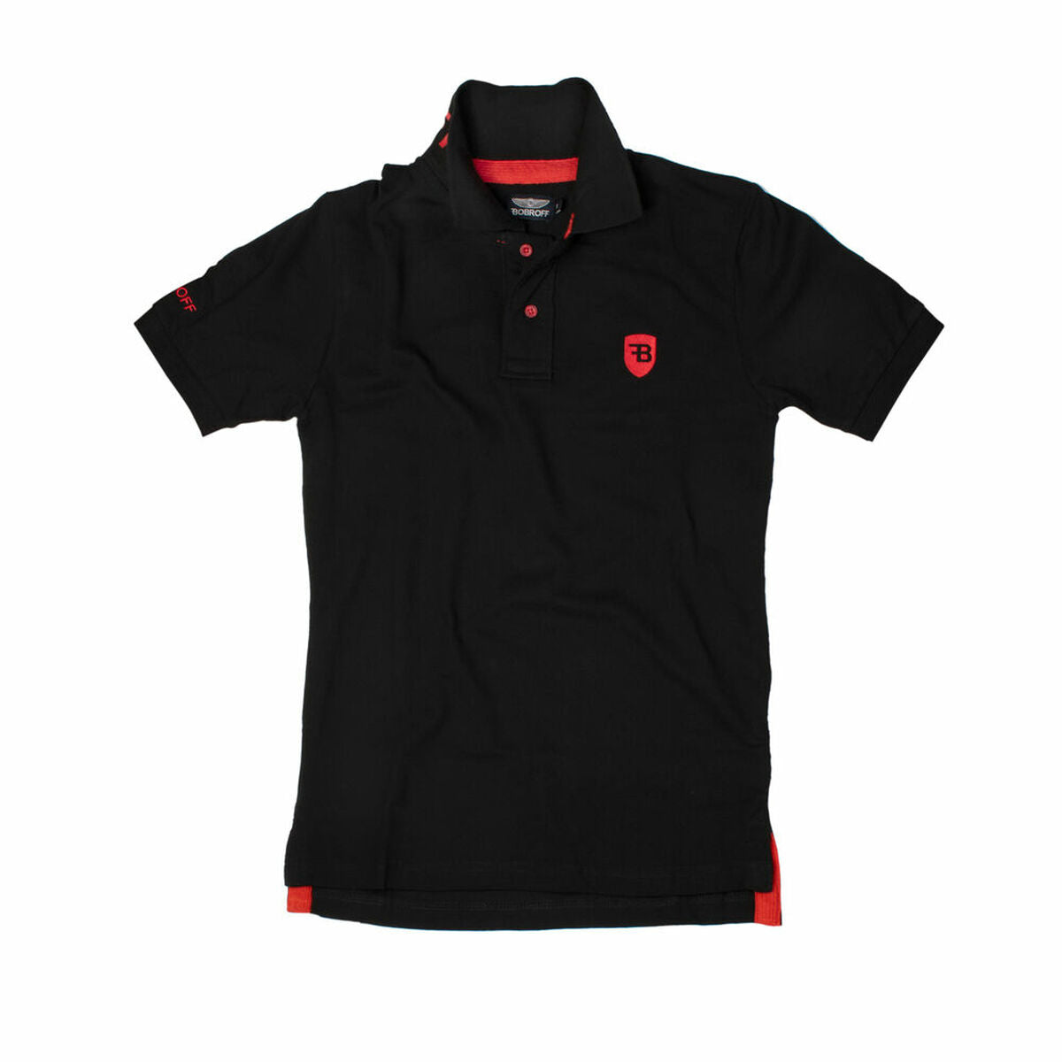 Herren Kurzarm-Poloshirt Bobroff Schwarz – LuxeStyle Schweiz