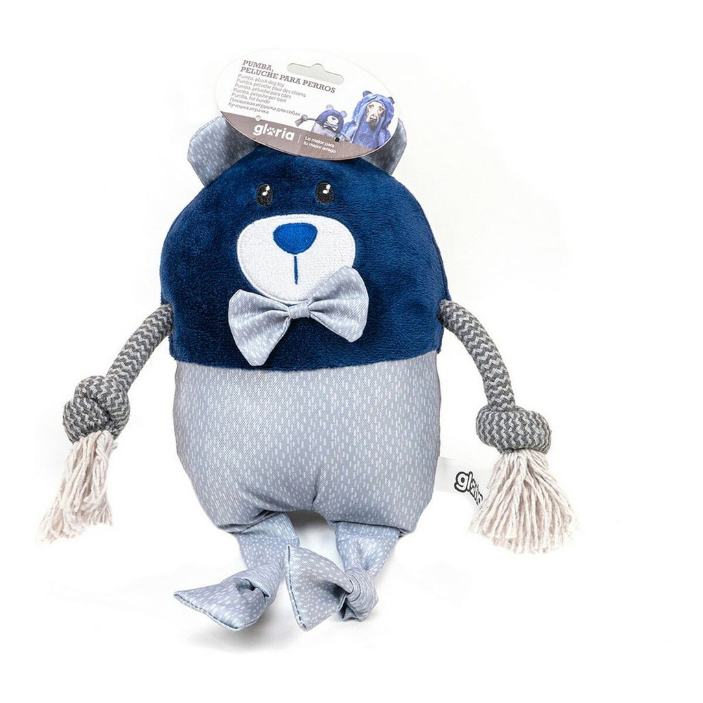 Kuscheltier für Hunde Gloria Pumba Blau Polyester Polypropylen Bär 23 x 16 cm