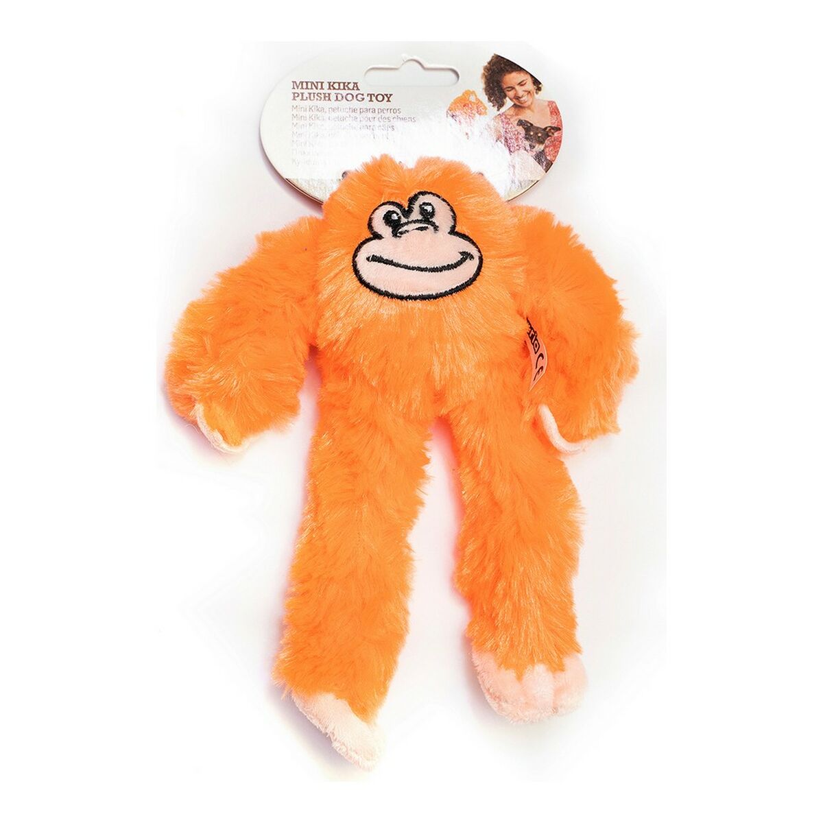 Oranger Kuschelaffe für Hunde – Riesenspass für grosse Pfoten! – Ansicht 3