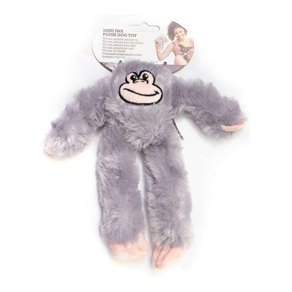 Kuscheltier für Hunde Gloria Iwa Grau Polyester Polypropylen Affe