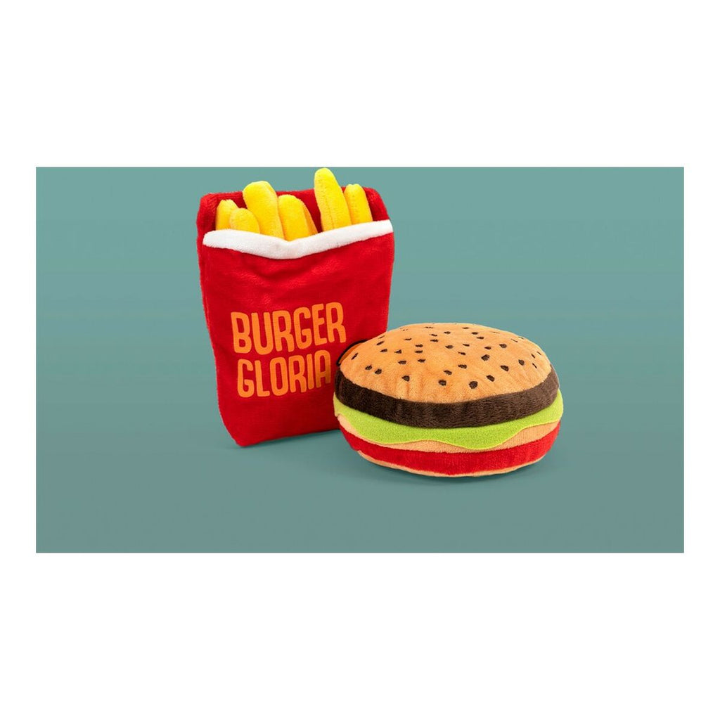 Kuscheltier für Hunde Gloria Hamburdog Bunt Polyester Polypropylen Hamburger 14 x 6 cm
