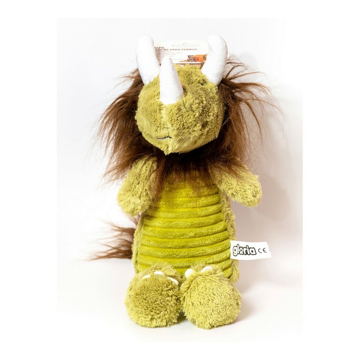 Kuscheltier für Hunde Gloria grün Ocker Polyester Polypropylen Monster