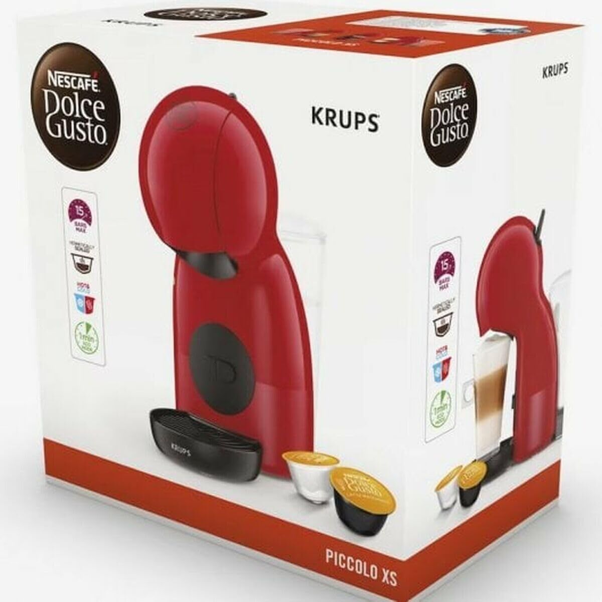 Kapsel-Kaffeemaschine Krups KP1A35AS Rot 1600 W 15 bar