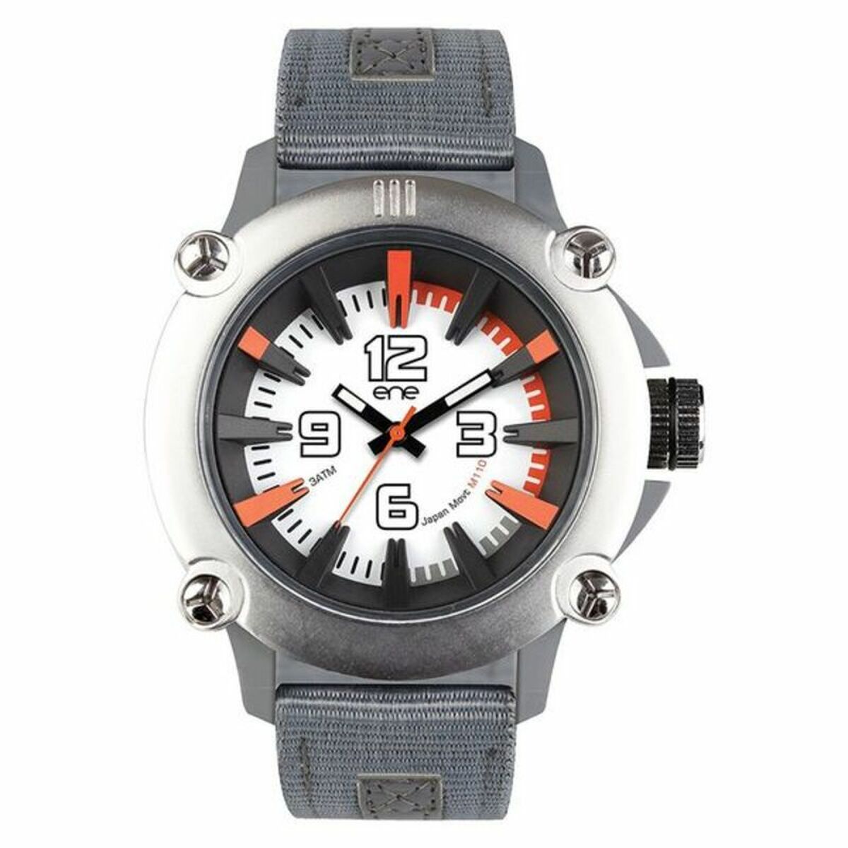 Herrenuhr Ene Silberfarben (Ø 51 mm)