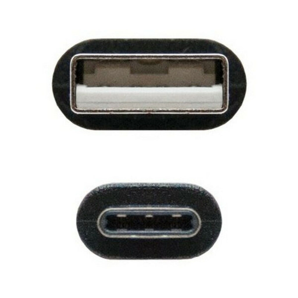 USB A zu USB-C-Kabel NANOCABLE 10.01.210 Schwarz – LuxeStyle Schweiz