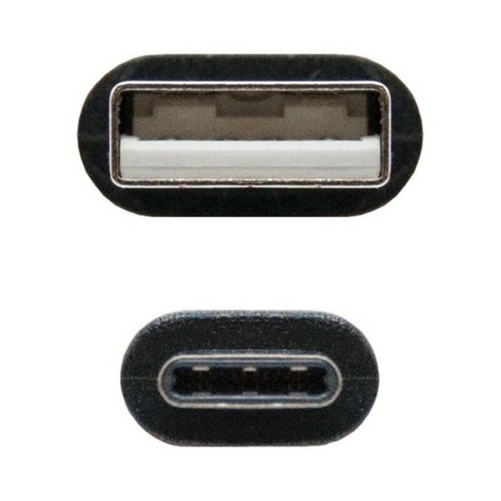USB A zu USB-C-Kabel NANOCABLE 10.01.210 Schwarz – LuxeStyle Schweiz