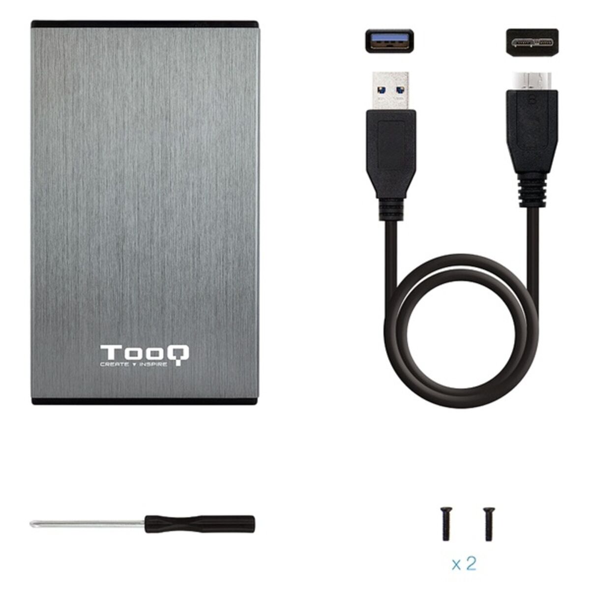 Gehäuse für die Festplatte TooQ TQE-2527G 2,5 SATA USB 3.0 Schwarz