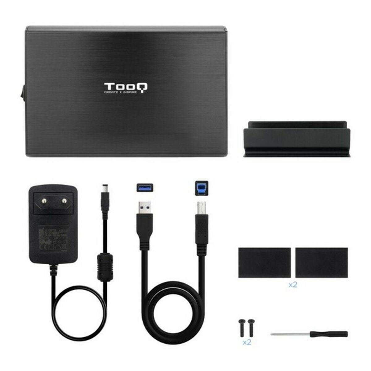 Gehäuse für die Festplatte TooQ TQE-3531B 3,5 USB 3.0 Schwarz