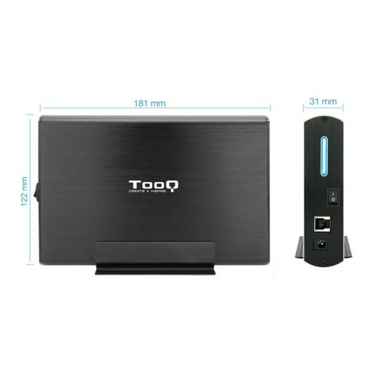 Gehäuse für die Festplatte TooQ TQE-3531B 3,5 USB 3.0 Schwarz