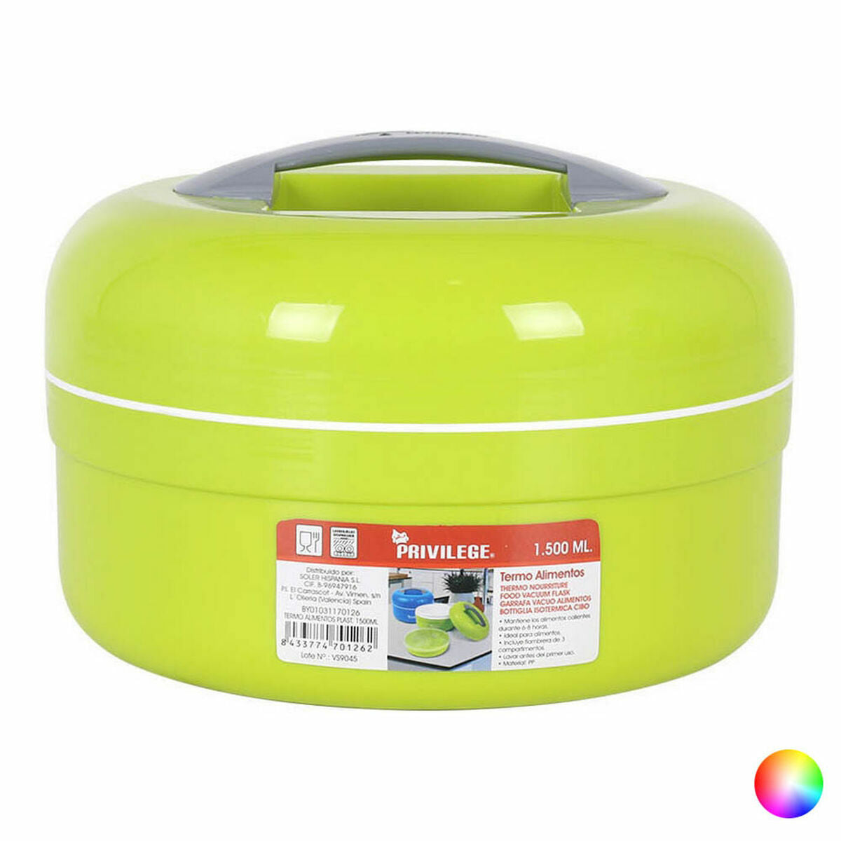 Thermoskanne für Lebensmittel Privilege 85285 Kunststoff 22 x 15 cm (8