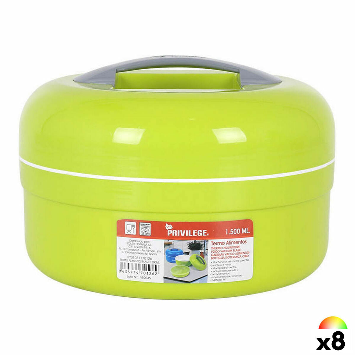 Thermoskanne für Lebensmittel Privilege 85285 Kunststoff 22 x 15 cm (8