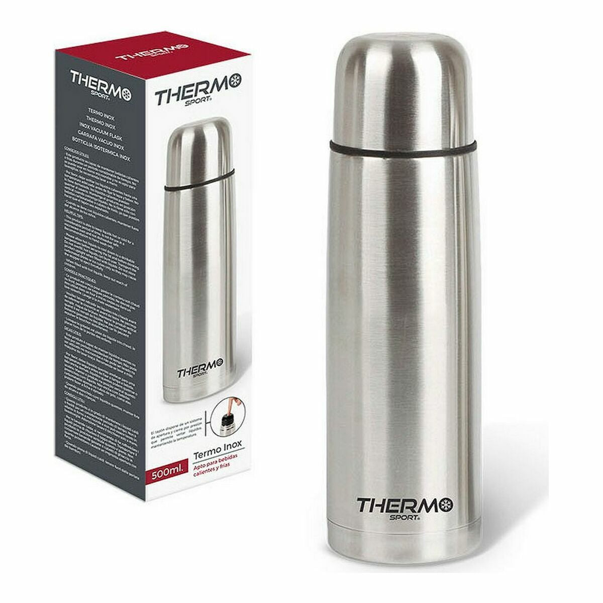 Thermoskanne für Lebensmittel ThermoSport Edelstahl 500 ml 6,8 x 24,5