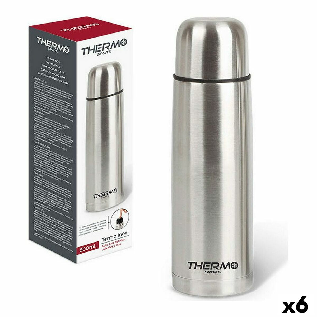 Thermoskanne für Lebensmittel ThermoSport Edelstahl 500 ml 6,8 x 24,5