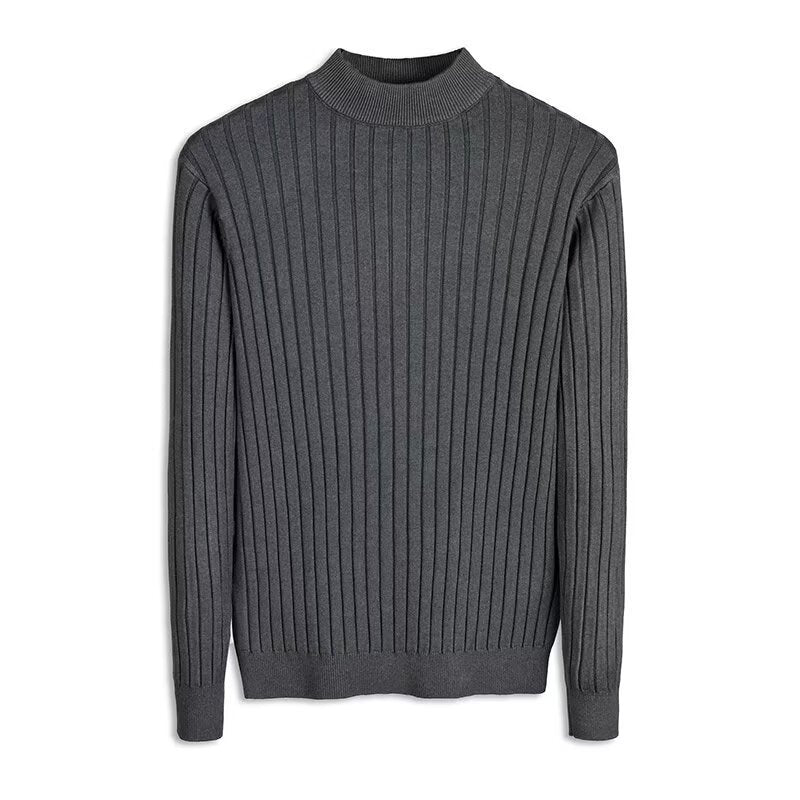 Strukturierter Mock-Neck Pullover für Herren