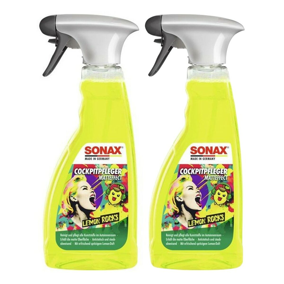 Armaturenbrett-Reiniger Sonax LEMON ROCKS Zitronengelb Frisch 500 ml M