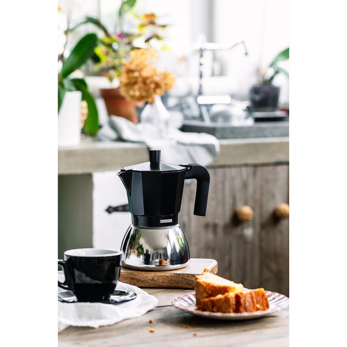 Italienische Kaffeemaschine BRA INOX BLACK 3T Schwarz