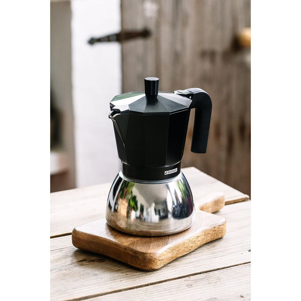Italienische Kaffeemaschine BRA INOX BLACK 3T Schwarz