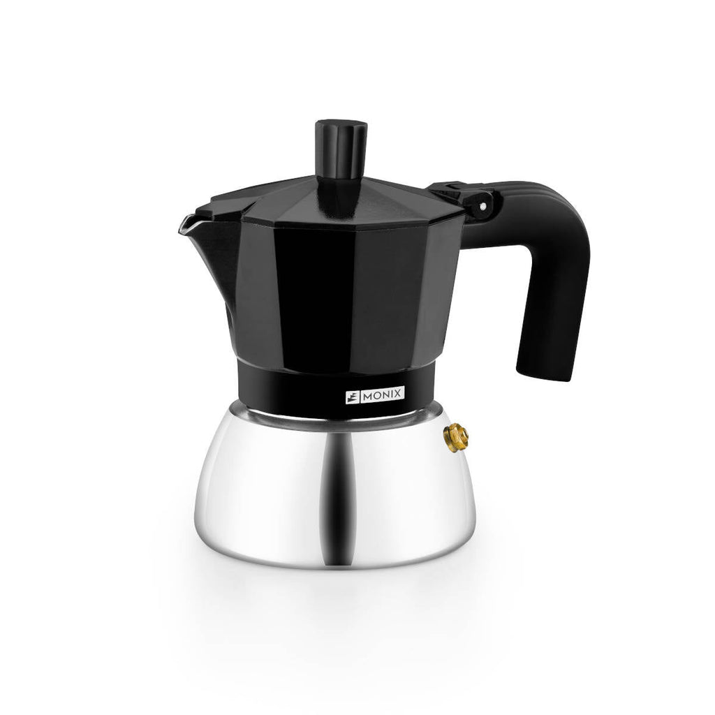 Italienische Kaffeemaschine BRA INOX BLACK 3T Schwarz