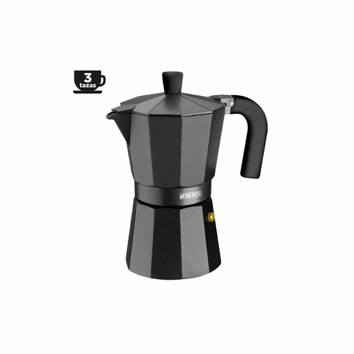 Italienische Kaffeemaschine BRA INOX BLACK 3T Schwarz