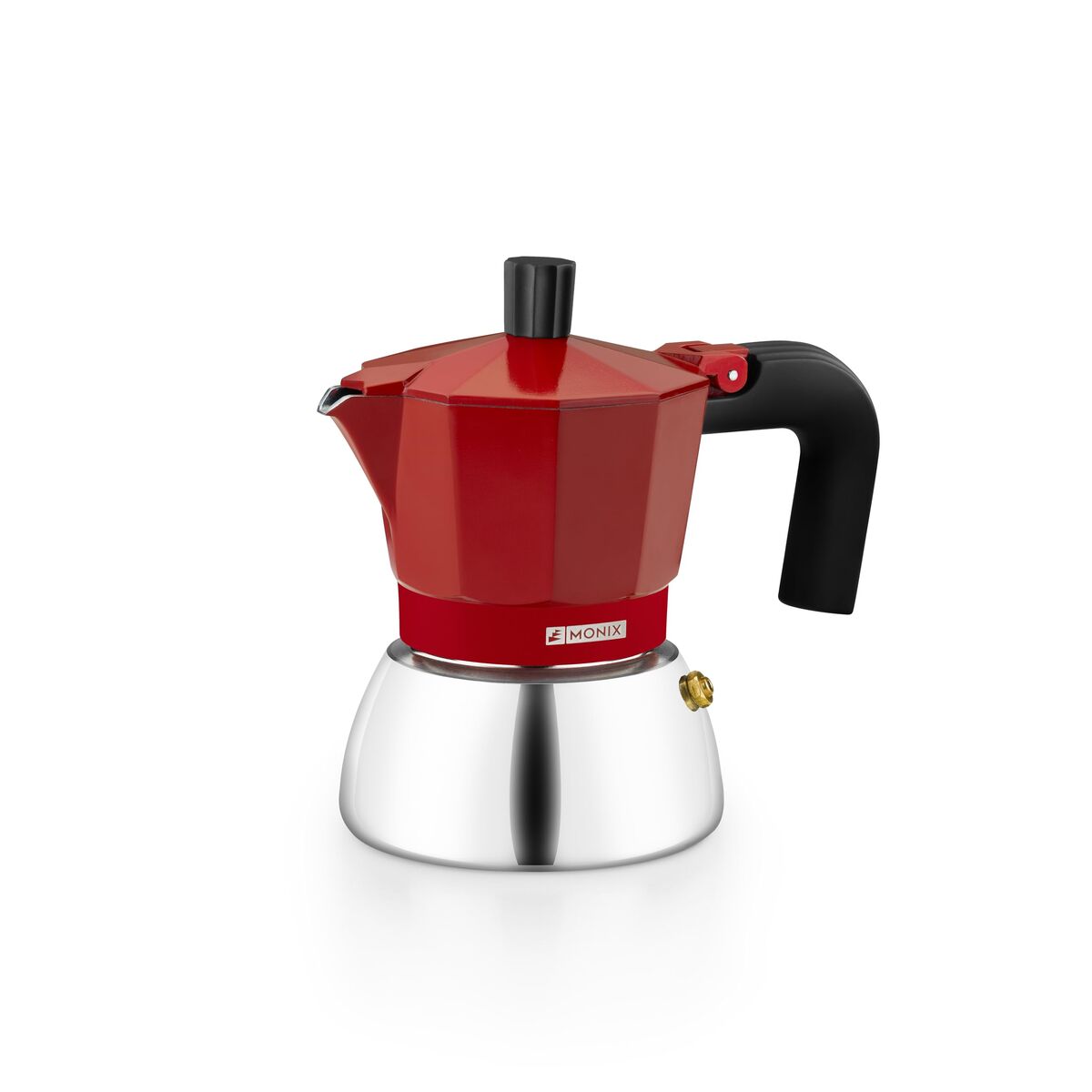 Italienische Kaffeemaschine BRA INOX RED 3T Rot