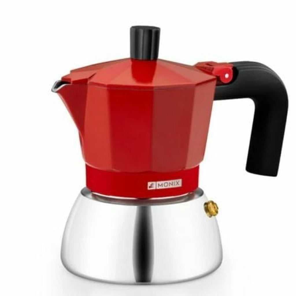 Italienische Kaffeemaschine BRA INOX RED 3T Rot