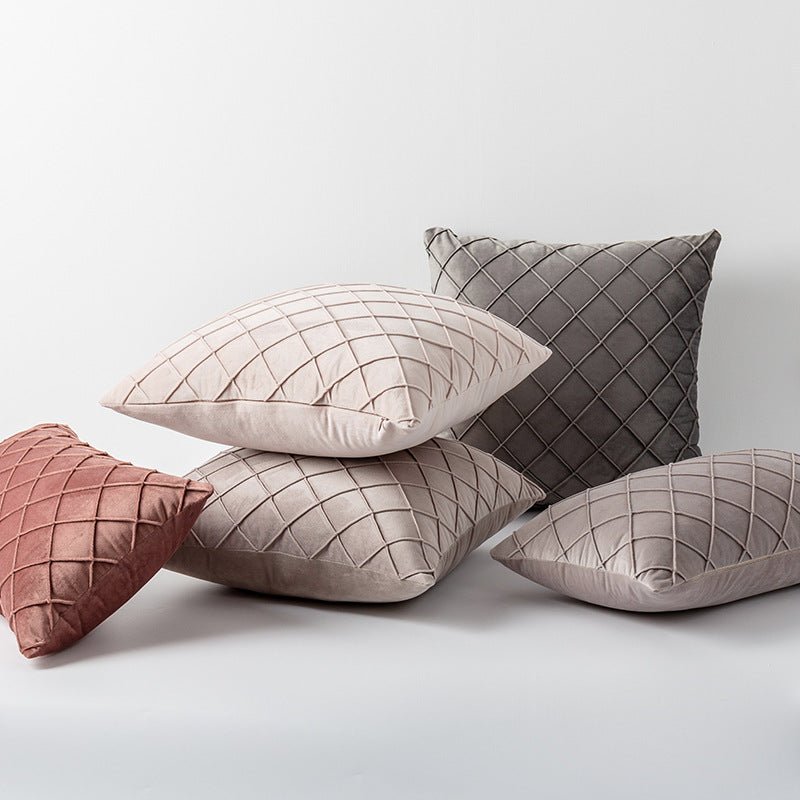 Diamond Plaid Samtkissenbezug – Bild 3 | LuxeStyle
