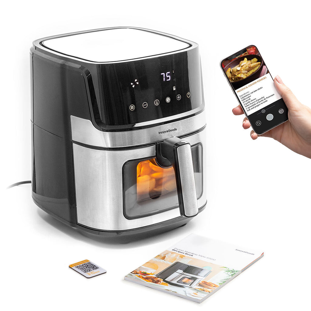 Heißluftfritteuse InnovaGoods Fryinn View 6500 Schwarz 1700 W 6,5 L Ed