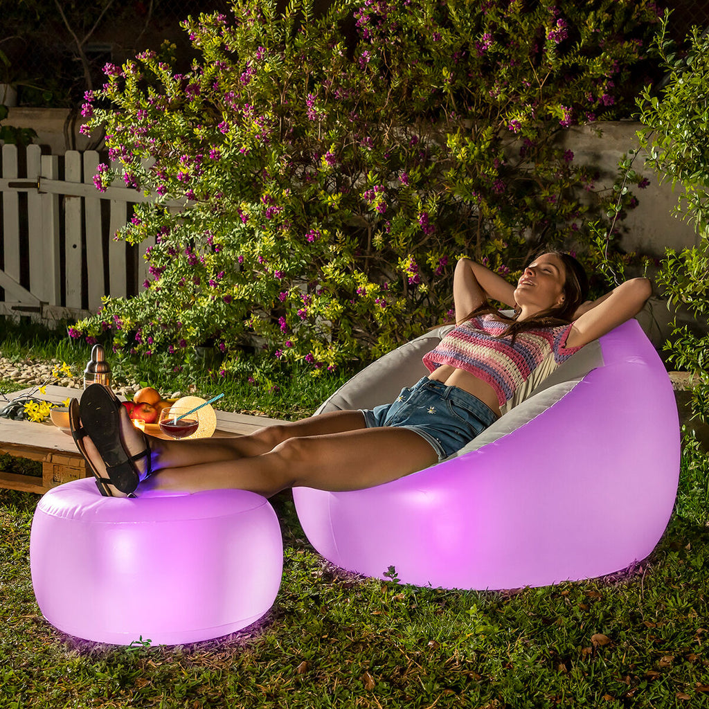 Aufblasbarer Sessel mit buntem LED-Licht und Fernbedienung Chight Inno