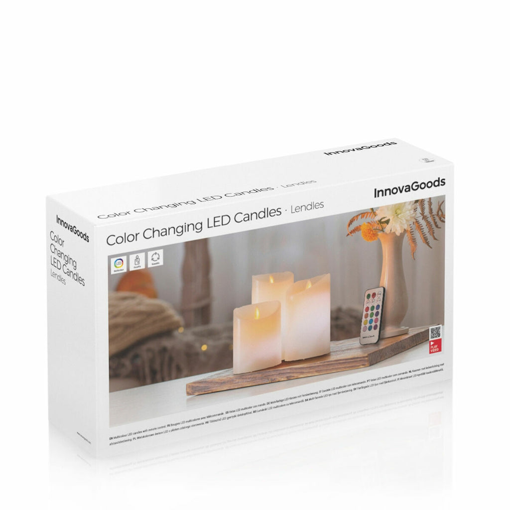Mehrfarbige LED-Kerzen Flammeneffekt mit Fernbedienung Lendles InnovaG