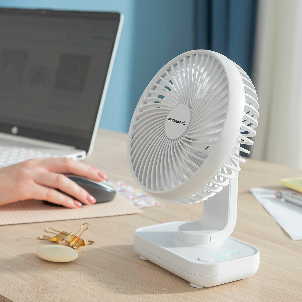 Wiederaufladbarer Schreibtischventilator Fanrec InnovaGoods Ø5,4'' 360