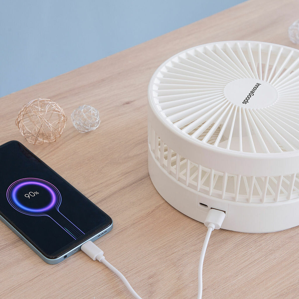 Faltbarer wiederaufladbarer 3-in-1-Ventilator Fandle InnovaGoods Ø7,7'