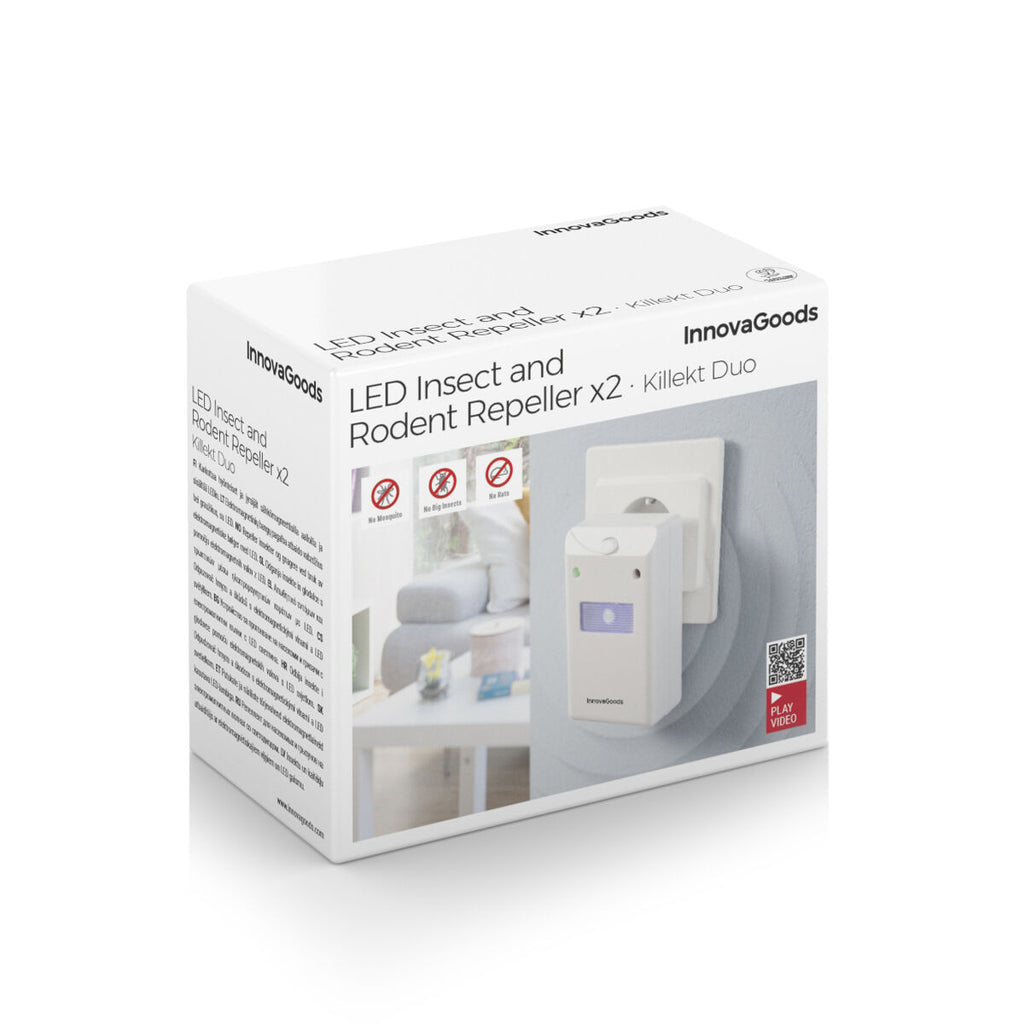 Ultraschall-Schädlingsvertreiber mit LED Licht Killekt Duo InnovaGoods