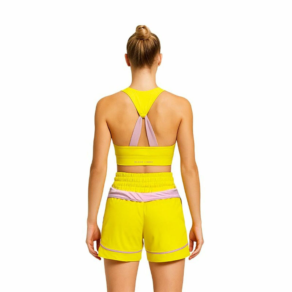 Sporttop für Frauen Black Limba Gelb Fitness – LuxeStyle Schweiz