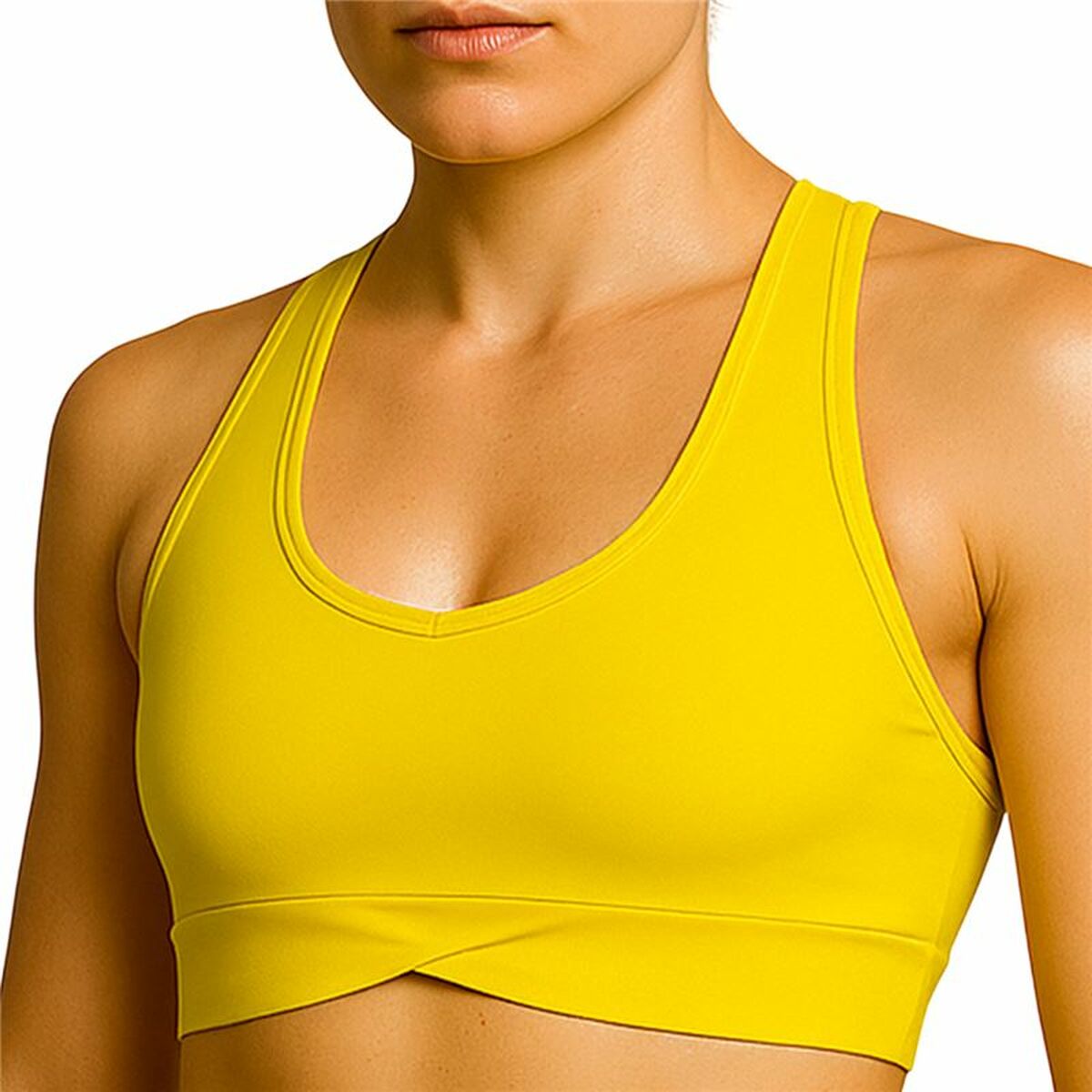 Sporttop für Frauen Black Limba Gelb Fitness – LuxeStyle Schweiz