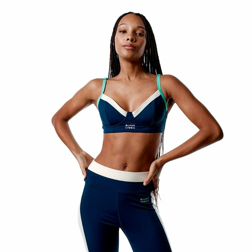 Sporttop für Frauen Black Limba Duality Blau Fitness – LuxeStyle Schweiz